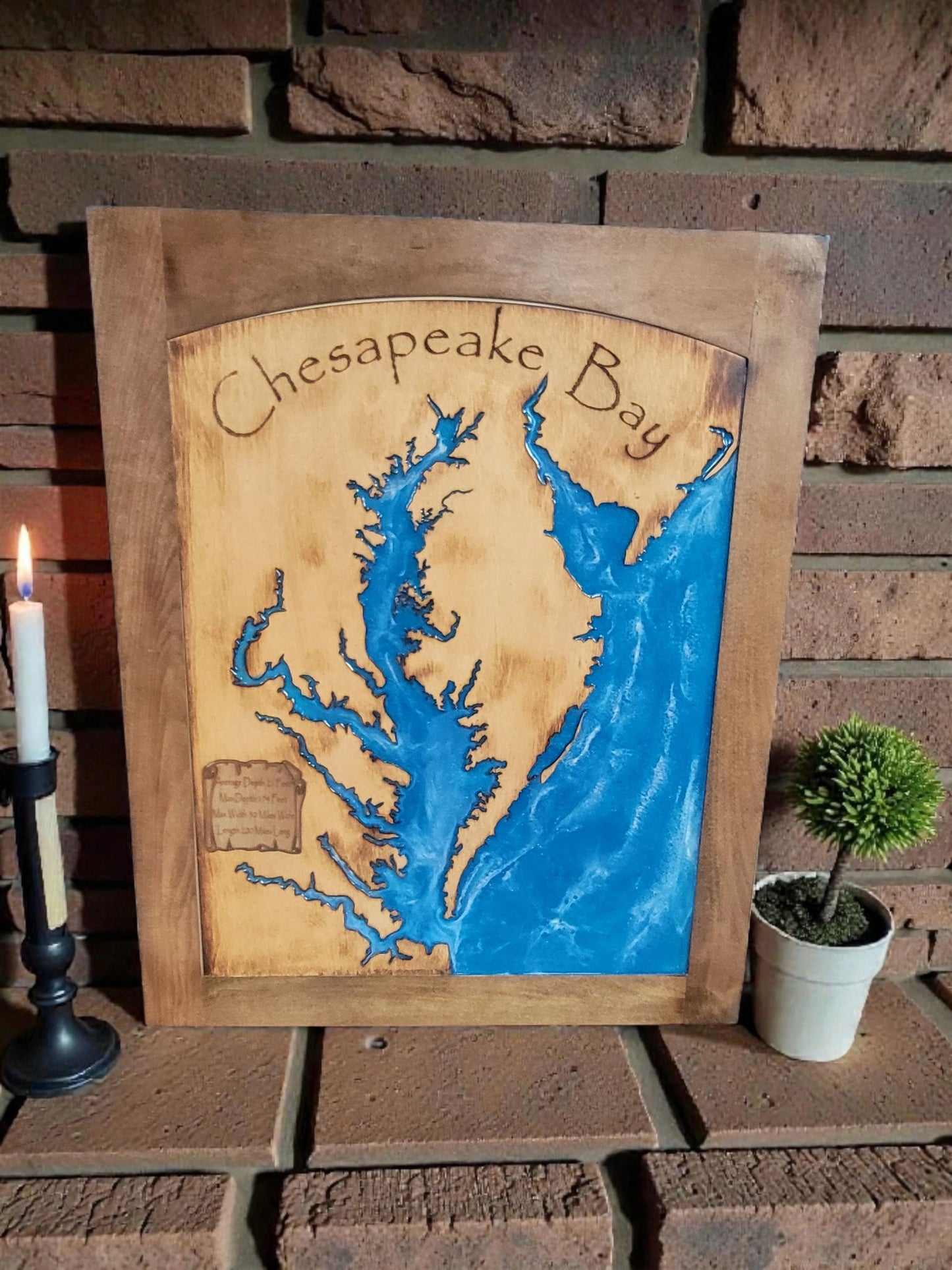 Chesapeake Bay Wood & Resin Wall Art – 23.5” x 29.5”