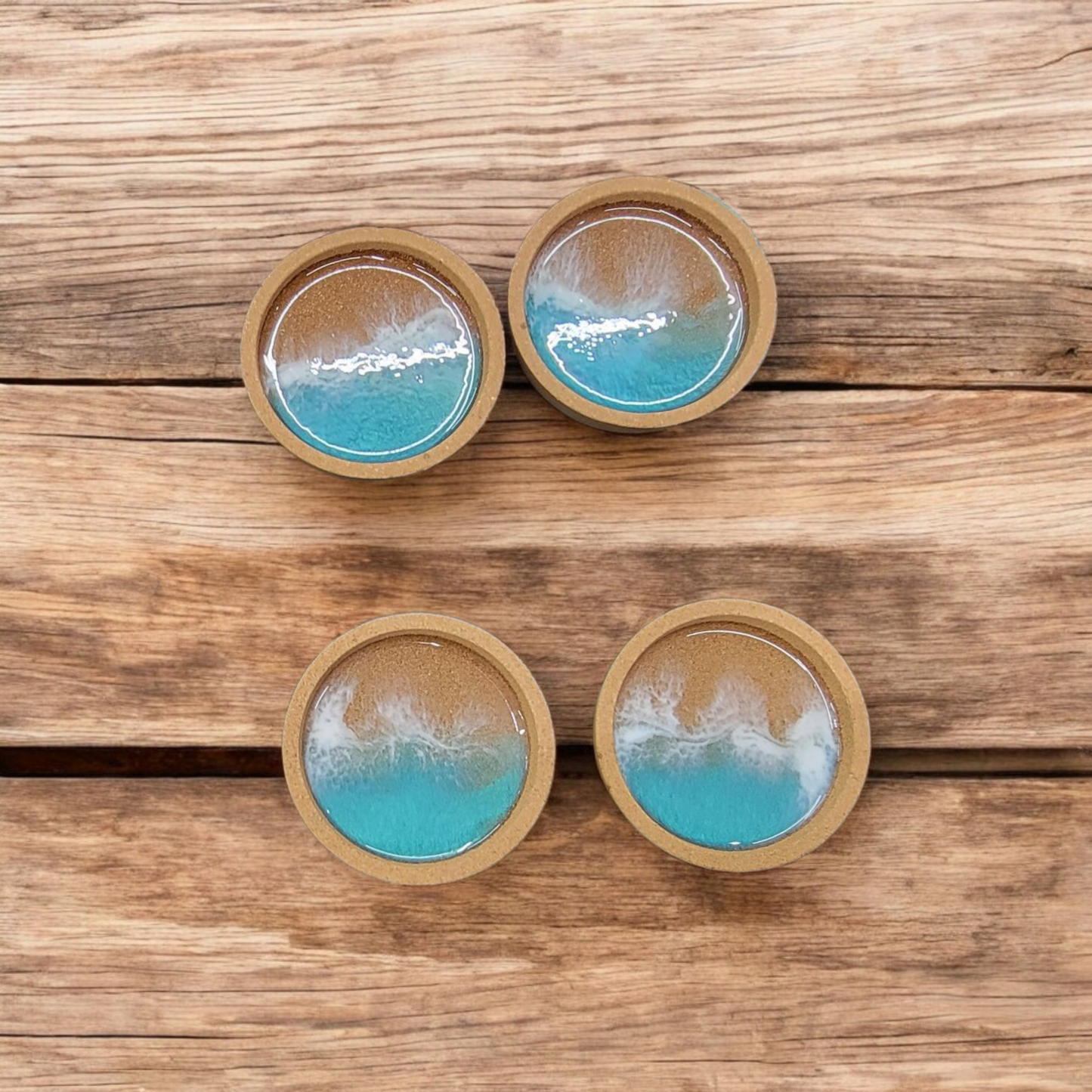 Resin Wave Coaster Set