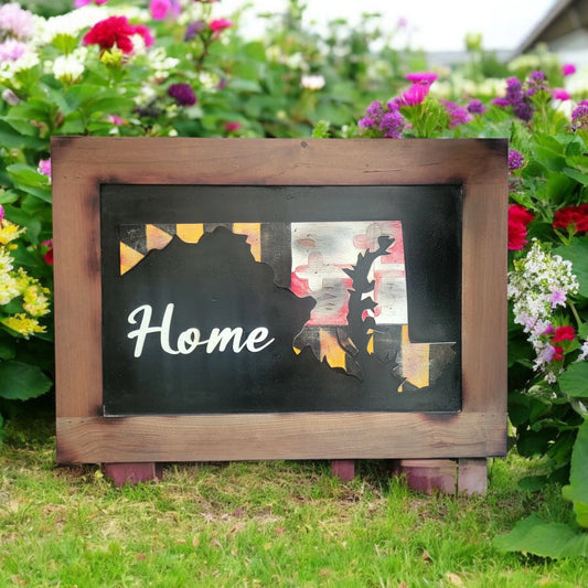Maryland “Home” Sign Maryland Flag