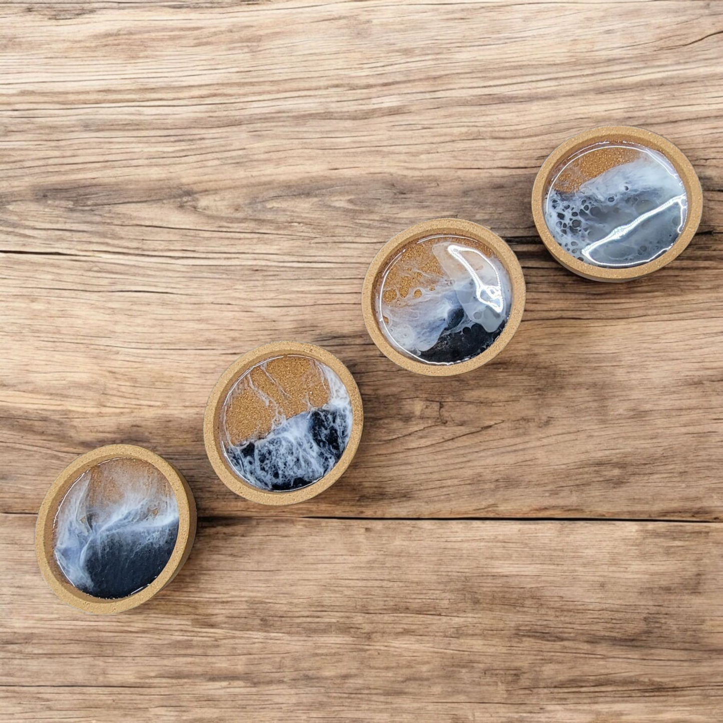 Resin Wave Coaster Set