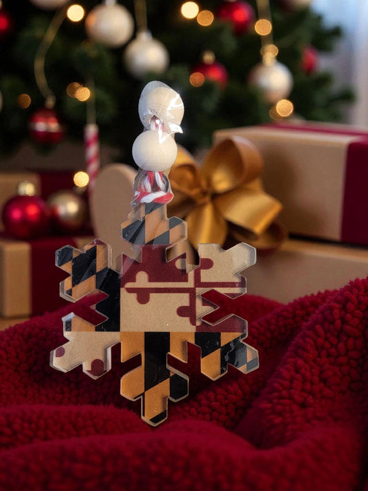 Maryland Flag Snowflake Ornament