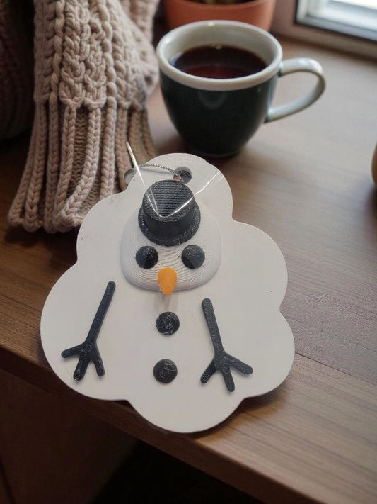 Melted Snowman Ornament